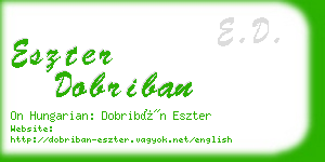 eszter dobriban business card